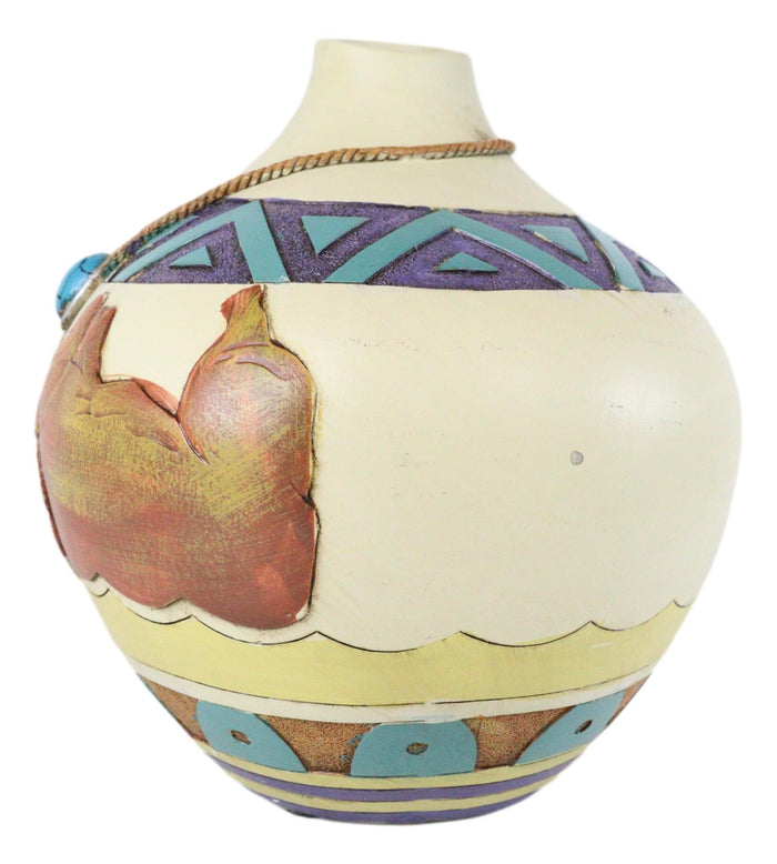 Southwestern Aztec Mayan Desert Mountains Dreamcatcher Feathers Floral Vase