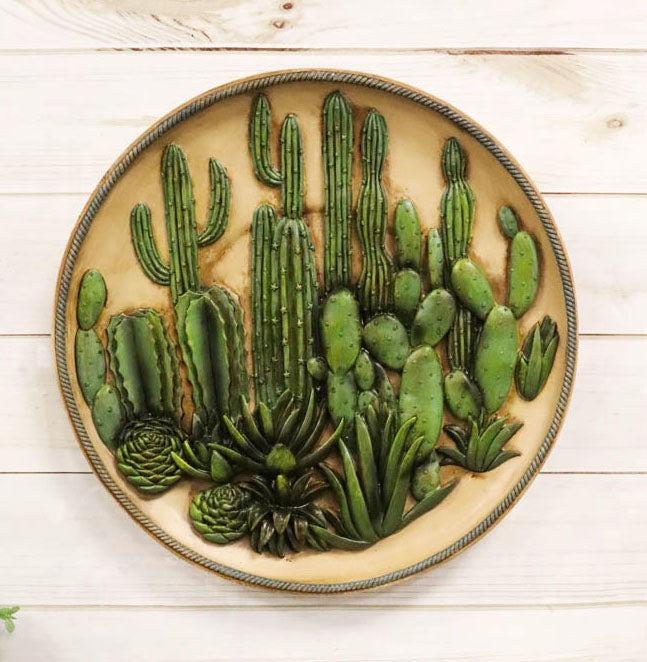 Southwestern Boho Chic Desert Beauty Cactus Cacti Bush Forest Wall Plate Decor