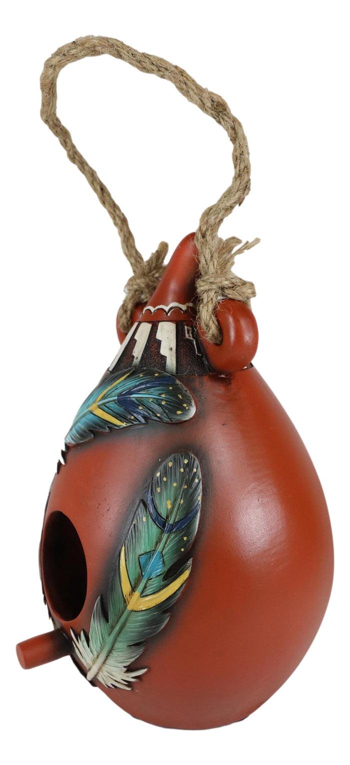 Southwestern Indian Trinity Dreamcatcher Feathers Hanging Birdhouse Bird Feeder