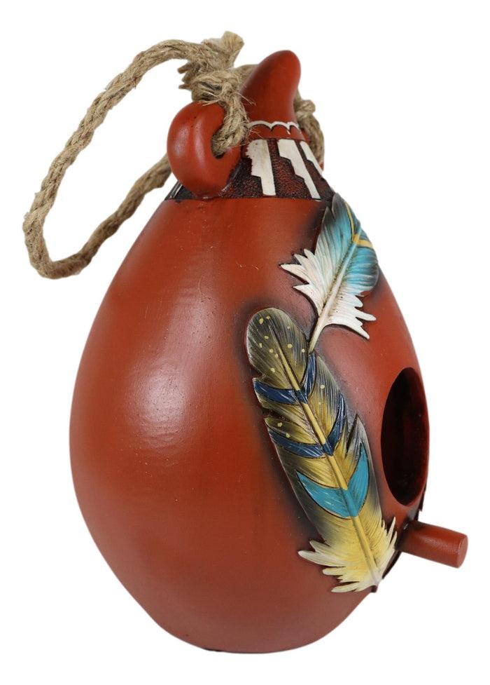 Southwestern Indian Trinity Dreamcatcher Feathers Hanging Birdhouse Bird Feeder