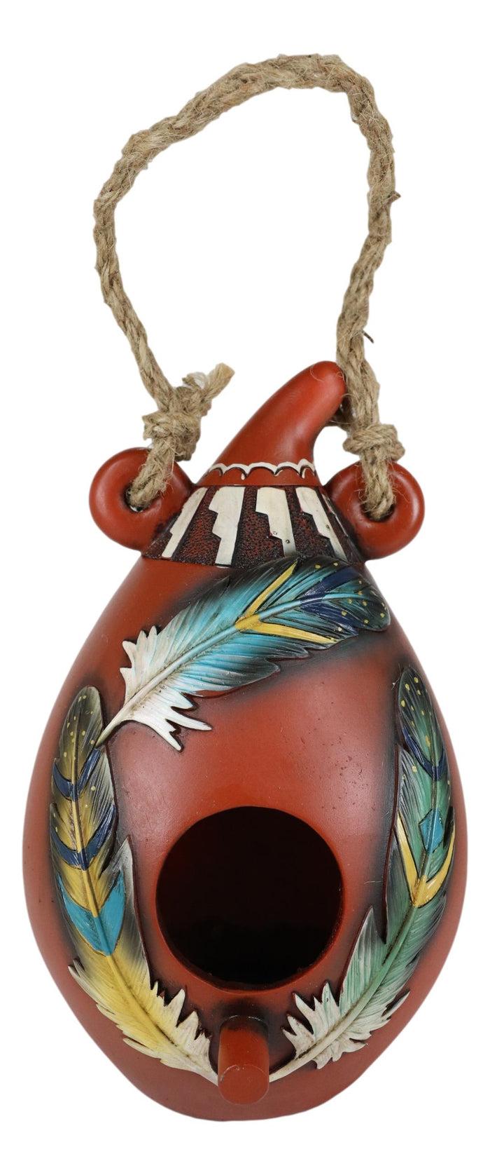 Southwestern Indian Trinity Dreamcatcher Feathers Hanging Birdhouse Bird Feeder