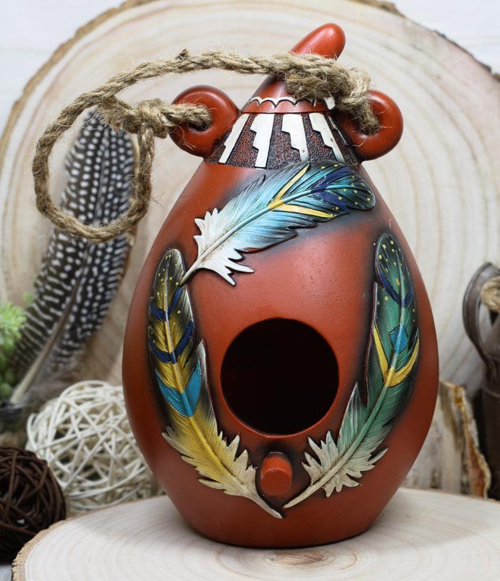 Southwestern Indian Trinity Dreamcatcher Feathers Hanging Birdhouse Bird Feeder