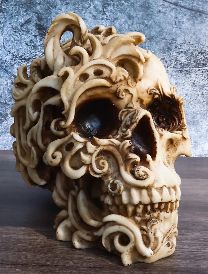 Spirit Skull Opera Tooled Rococo Flares Masquerade Cranium Macabre Figurine Spirit Skull Opera Tooled Rococo Flares Masquerade Cranium Macabre Figurine