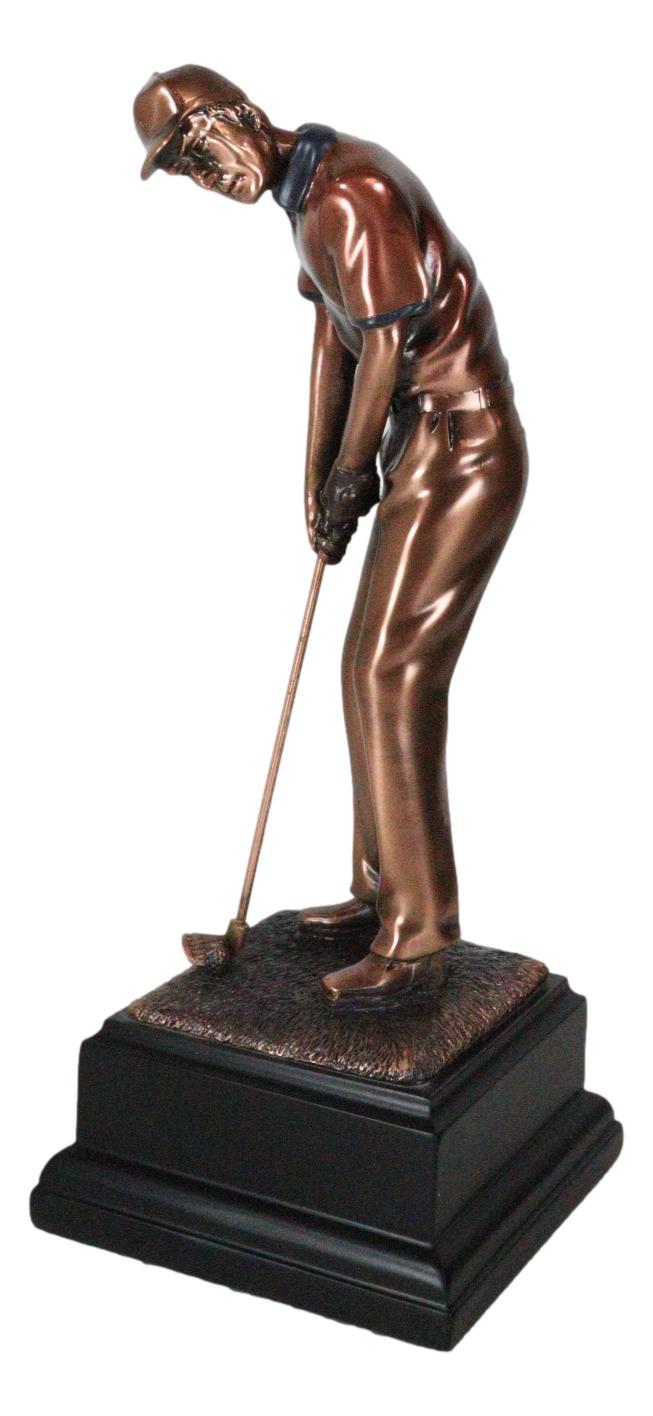 Sports Professional Golfer Preparing For A Swing Of The Golf Club Statue 11"H