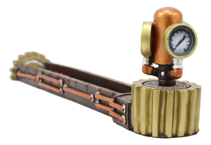 Steampunk Gas Valve Gauge Pipelines And Gearwork Incense Stick Holder Figurine