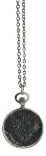 Steampunk Scythe And Gears Clockwork Design Round Pewter Necklace Alloy Pendant