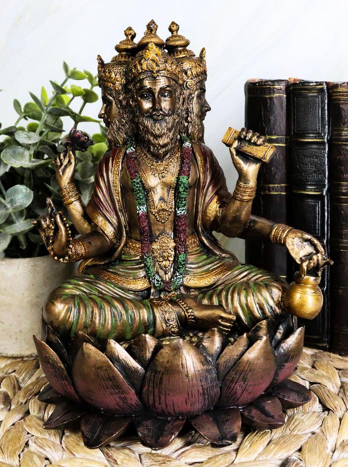 Supreme Cosmic Soul Hindu Deity Brahma Brahman Four Faced Vedas Trinity Statue