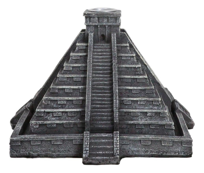Temple Of Kukulcan Mesoamerican Aztec Step Pyramid Backflow Incense Cone Burner