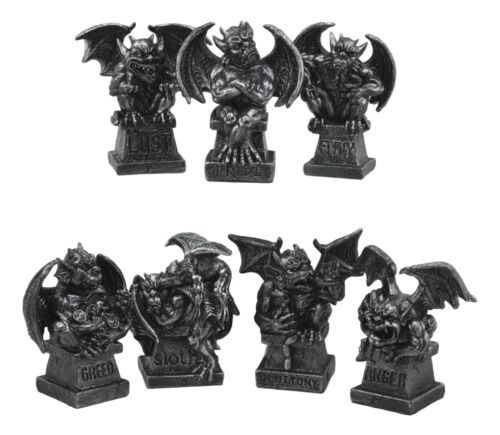 The Allegorical Seven Deadly Sins Gargoyle Figurine Set Of 7 Wicked Gargoyles