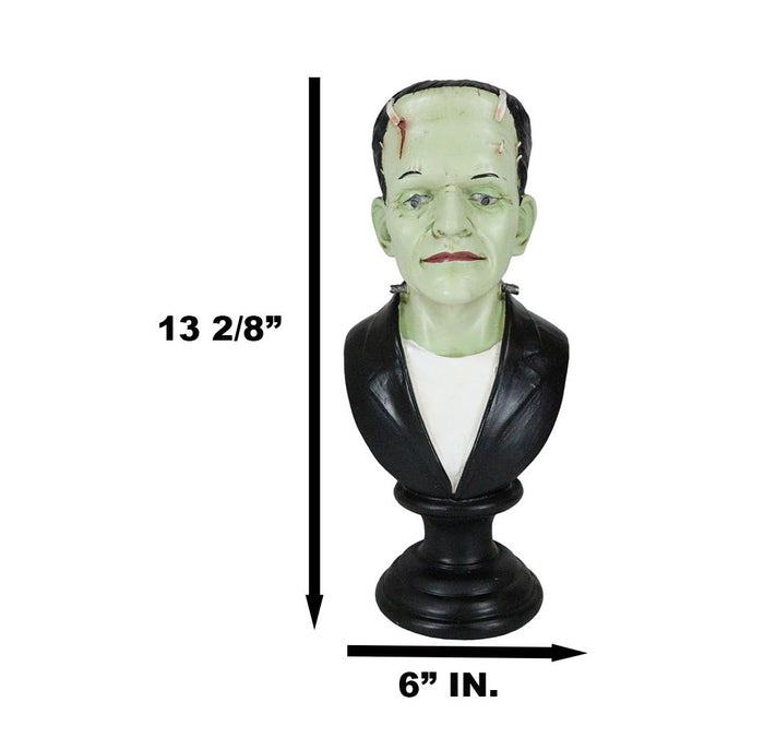 The Groom Mr Frankenstein Bust Figurine With Green Poison LED Light Up Eyes