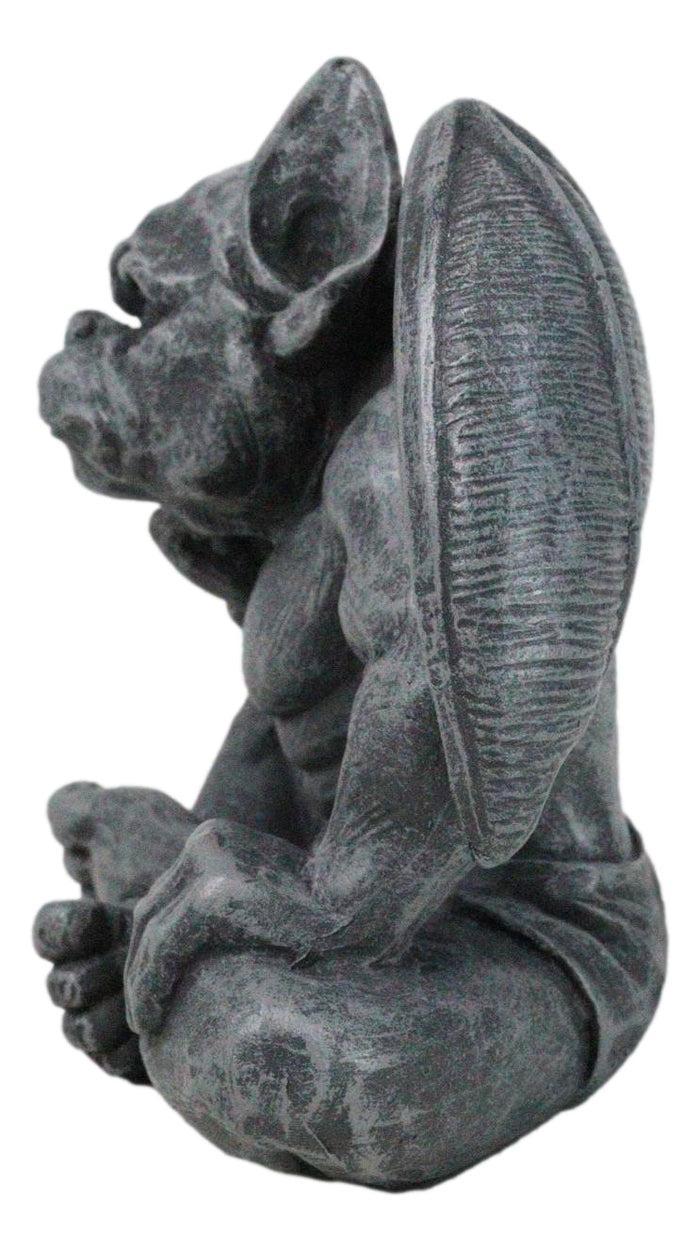 The Thinker Medieval Winged Gargoyle With Hand On Cheek Thinking Figurine