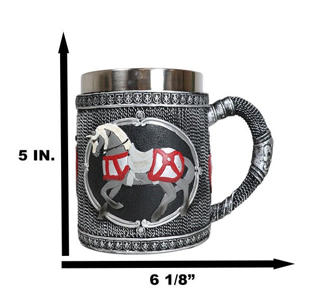 The Trail Of Painted Ponies Crusader Knight Cavalier Medieval Horse Tankard Mug
