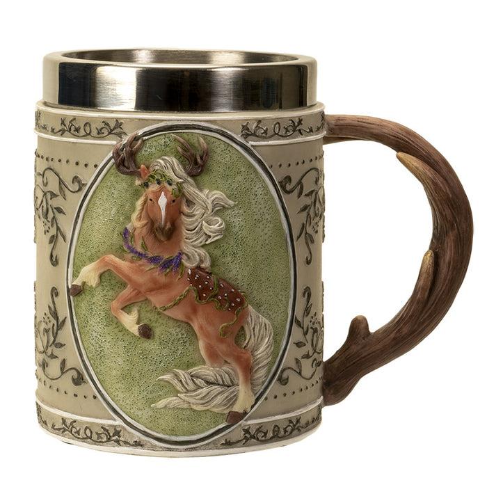 The Trail Of Painted Ponies Forest Spirit Antler Deer Steed Horse Tankard Mug