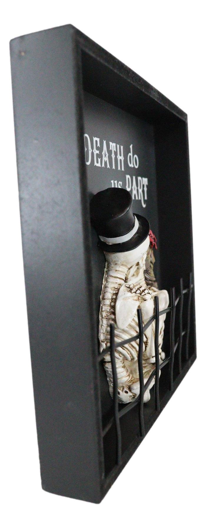 Till Death Do Us Part Skeleton Bride And Groom Kissing Wall Decor Picture Frame