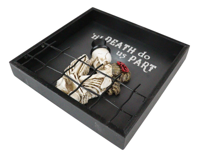 Till Death Do Us Part Skeleton Bride And Groom Kissing Wall Decor Picture Frame
