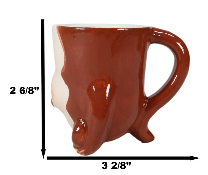 Topsy Turvy Ceramic Rainforest Baby Ape Monkey Latte Juice Dessert Mini Mug Cup