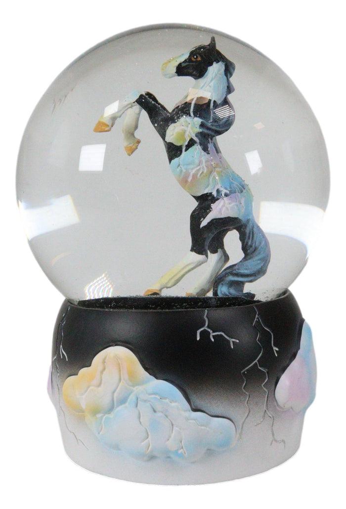 Trail Of Painted Ponies Western Dark Weather Storm Fury Horse Water Globe Decor