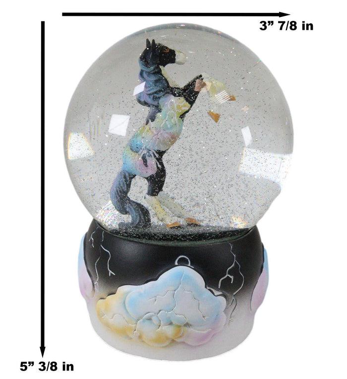 Trail Of Painted Ponies Western Dark Weather Storm Fury Horse Water Globe Decor