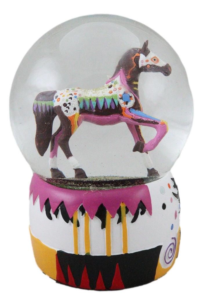 Trail Of Painted Ponies Western Praire Horizon Horse Glitter Water Globe Decor