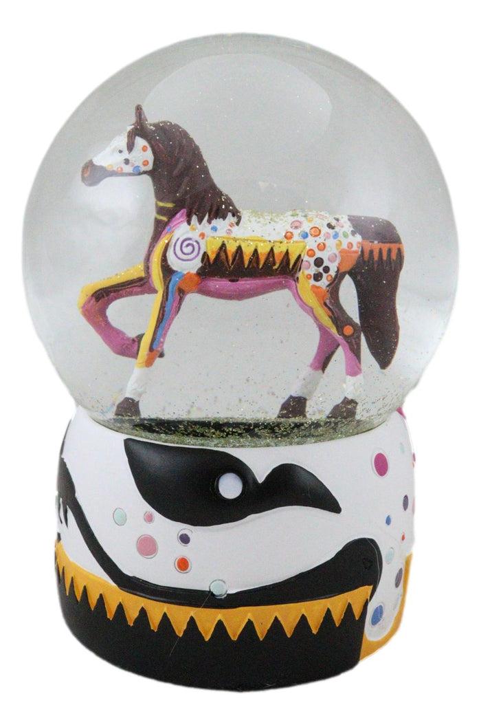 Trail Of Painted Ponies Western Praire Horizon Horse Glitter Water Globe Decor