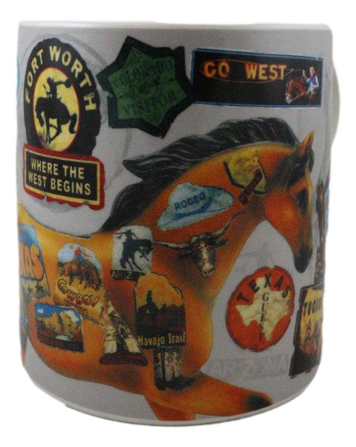Trail Of Painted Ponies Westward Ho Western Travelling Horse Ceramic Mug Cup