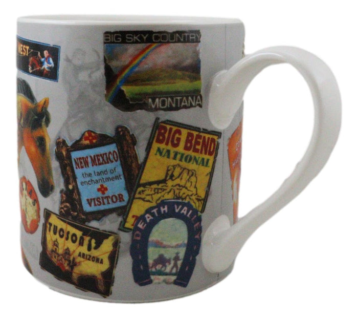 Trail Of Painted Ponies Westward Ho Western Travelling Horse Ceramic Mug Cup