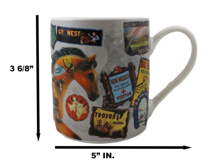 Trail Of Painted Ponies Westward Ho Western Travelling Horse Ceramic Mug Cup