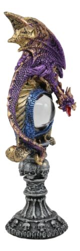 Twilight Perching Dragon On Alchemy Skulls Eye Of Sauron Ocular Tower Figurine