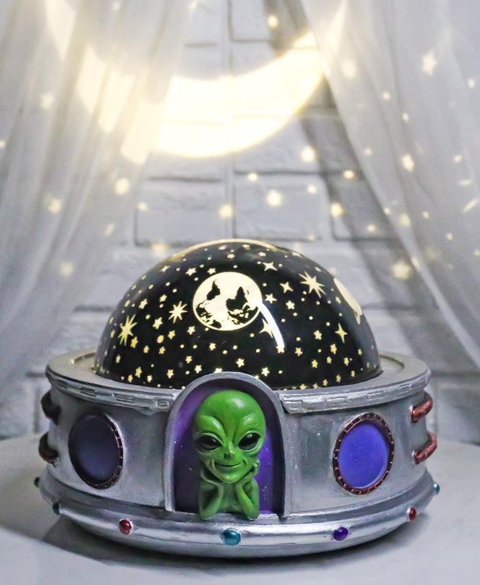 UFO Outer Space Celestial Moon And Stars Roswell Alien Projector Night Light