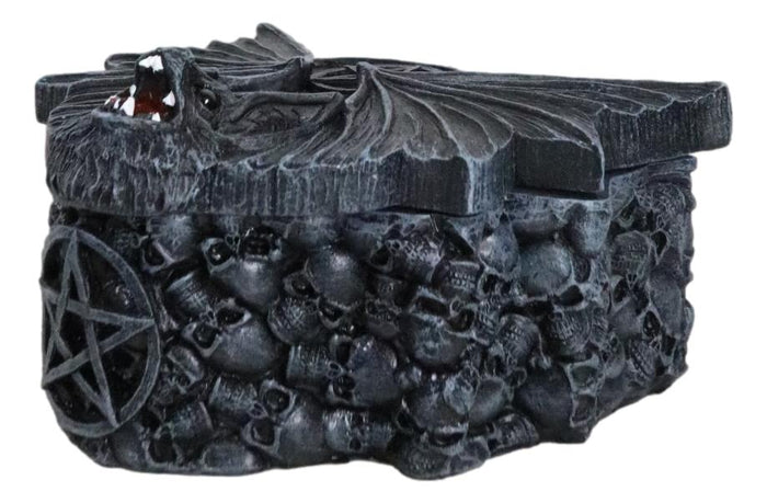Vampire Nosferatu Bat Circle Pentagram Star With Skulls Graveyard Decorative Box