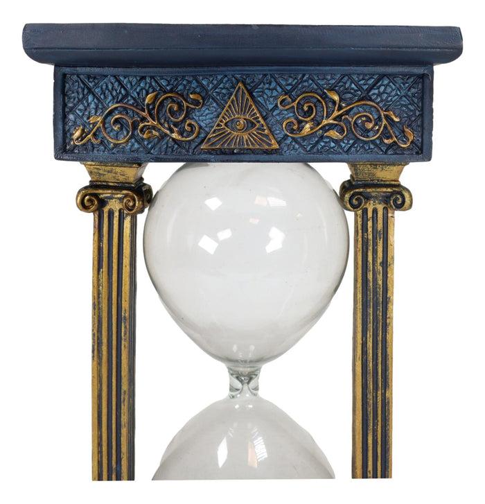 Vintage Baroque Freemasons Freemasonry Masonic Square And Compasses Sandtimer