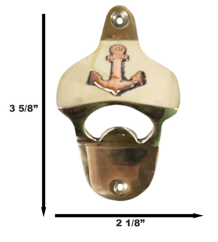 Vintage Traditional Brass Metal Nautical Ship Anchor Wall Beer Bottle Cap Opener