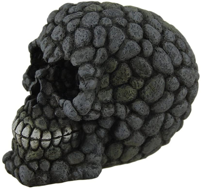 Volcanic Ash Rock Pile Skull Craggy Humanoid Asteroid Skeleton Figurine