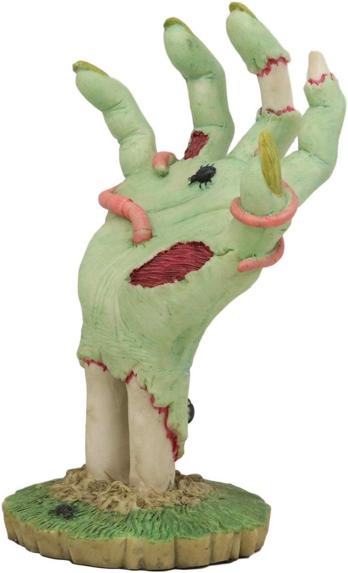 Walker Undead Zombie Rotten Flesh Bone Hand With Insects Figurine Jewelry Tree