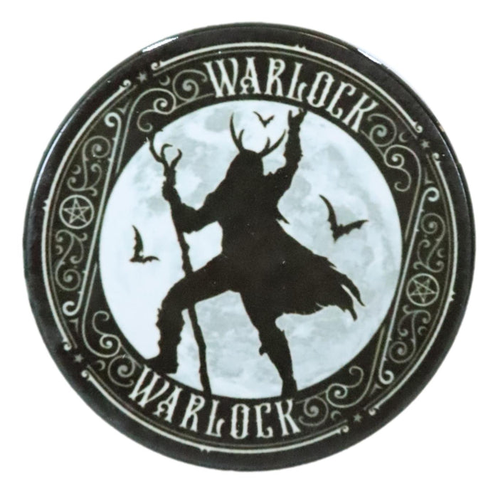 Warlock With Full Moon And Bats Ceramic Coaster Set Of 4 Tiles With Cork Backs