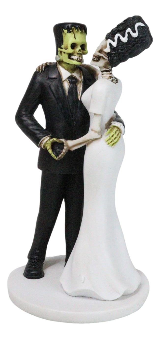 Wedding Dance Skeleton Frankenstein Skull Bride and Groom Love Sign Figurine Wedding Dance Skeleton Frankenstein Skull Bride and Groom Love Sign Figurine