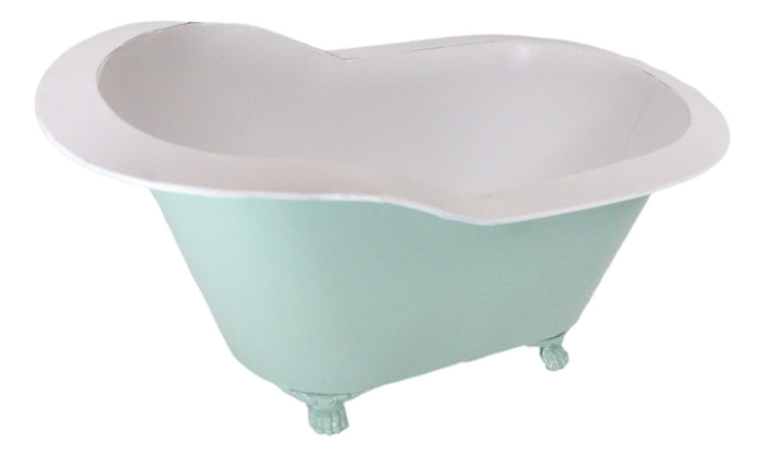 Western Country Rustic Metal Freestanding Bathtub Replica Sculpture 16"L