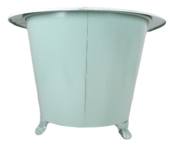 Western Country Rustic Metal Freestanding Bathtub Replica Sculpture 16"L