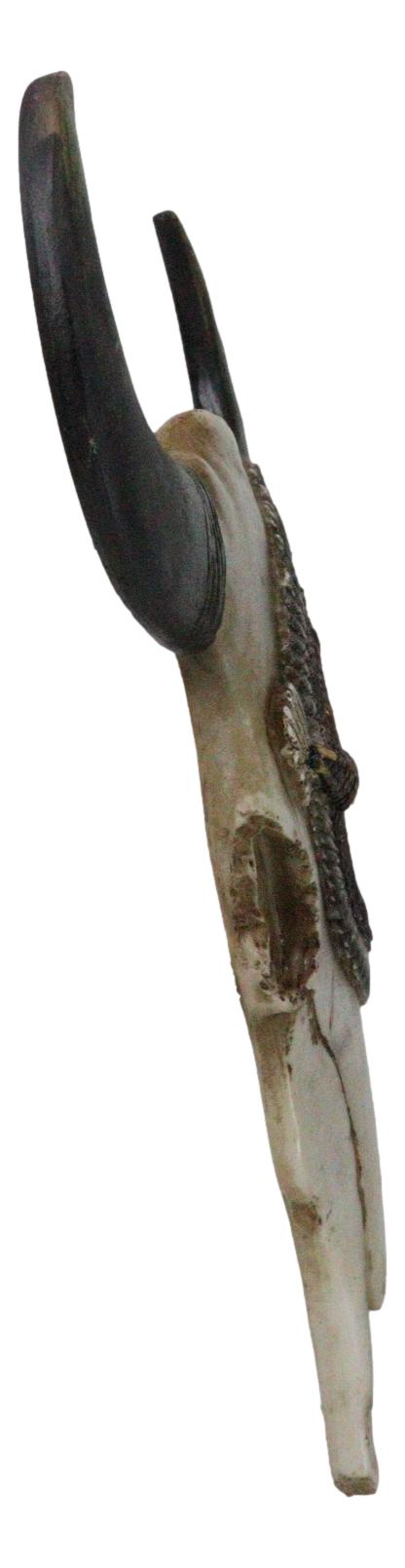 Western Patriotic King Of The Skies Bald Eagle Soaring Cow Skull Wall Decor