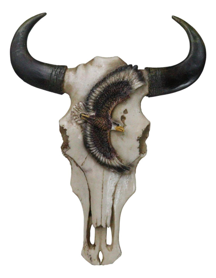Western Patriotic King of The Skies Bald Eagle Soaring Cow Skull Wall Decor Western Patriotic King of The Skies Bald Eagle Soaring Cow Skull Wall Decor
