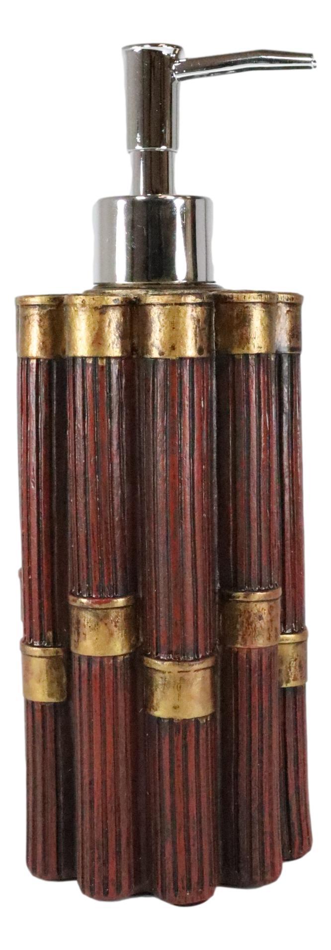 Western Red And Gold 12 Gauge Shotgun Bullet Shells Liquid Soap Pump Dispenser