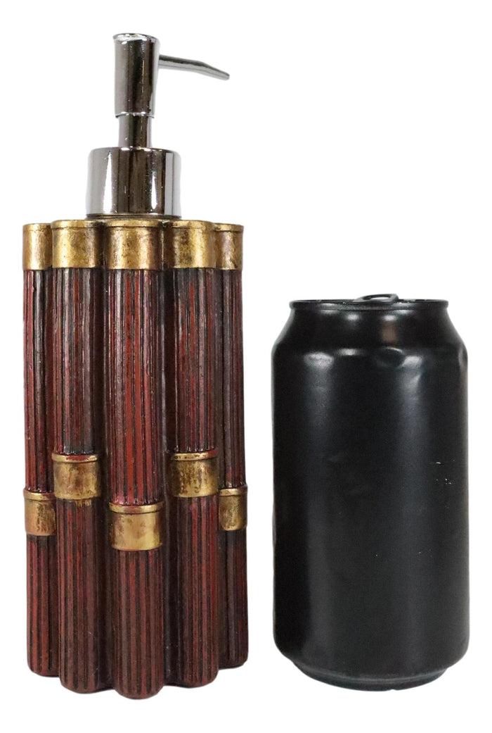 Western Red And Gold 12 Gauge Shotgun Bullet Shells Liquid Soap Pump Dispenser