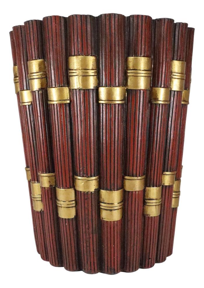 Western Red And Gold 12 Gauge Shotgun Shell Bullets Waste Basket Trash Bin