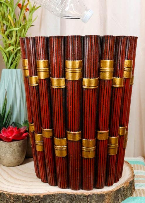 Western Red And Gold 12 Gauge Shotgun Shell Bullets Waste Basket Trash Bin