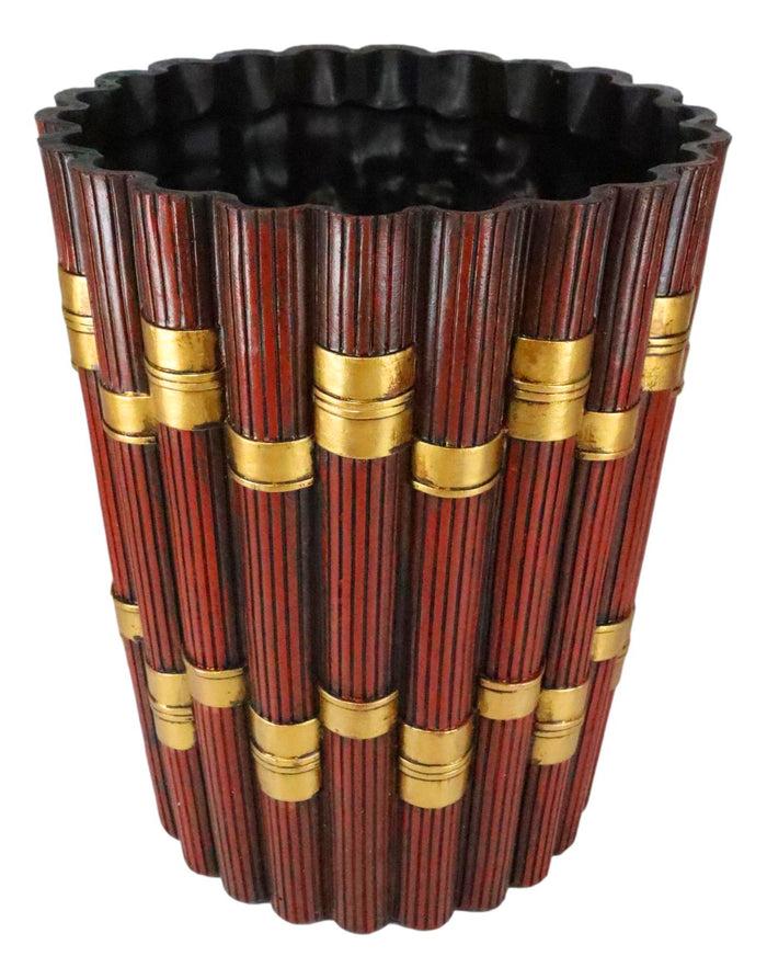 Western Red And Gold 12 Gauge Shotgun Shell Bullets Waste Basket Trash Bin
