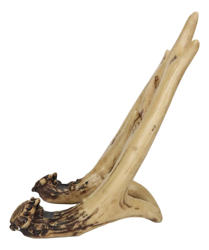 Western Rustic Stag Deer Antlers Book Photo Frame Cell Phone Holder Easel Stand