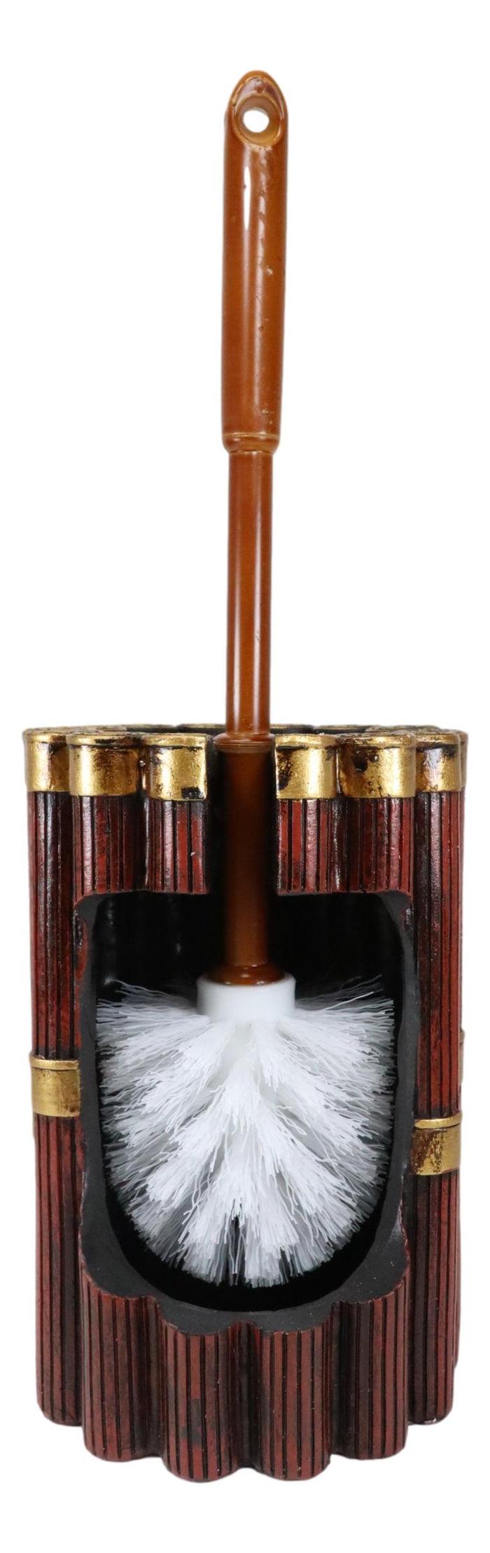 Western Shotgun 12 Gauge Bullet Shells Toilet Brush And Sanitary Holder Set