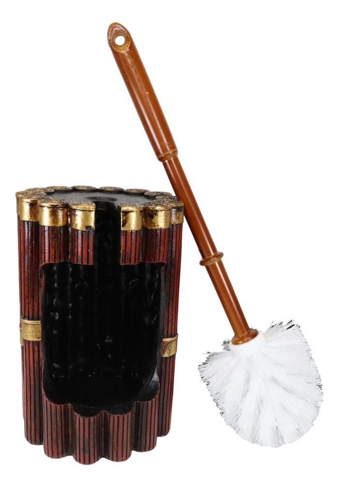 Western Shotgun 12 Gauge Bullet Shells Toilet Brush And Sanitary Holder Set