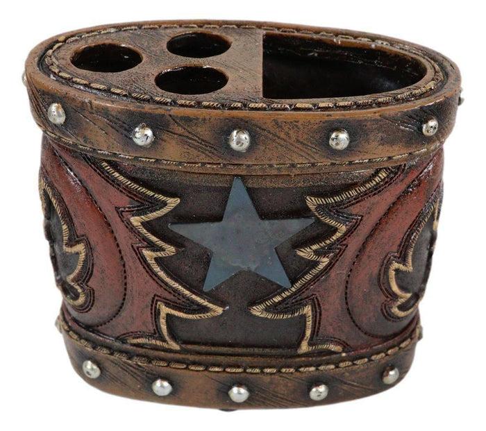 Western Star Cowboy Country Bootcut Cup Soap Dish And Toothbrush Holder Set