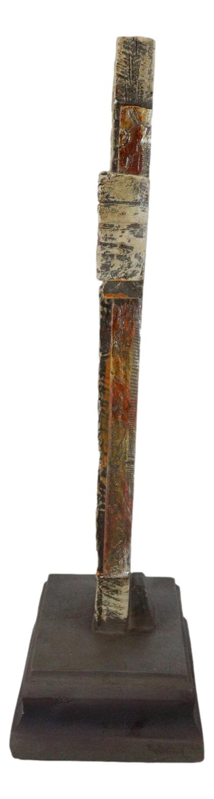 Western Vintage Distressed Layered Wood Grain Pattern Faux Wooden Desktop Cross